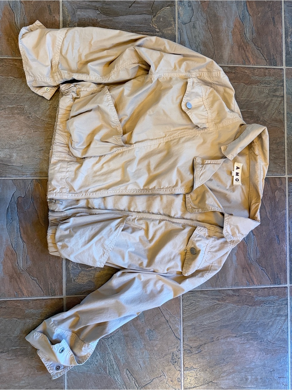 AMO Lightweight Shirt Jacket in Beige